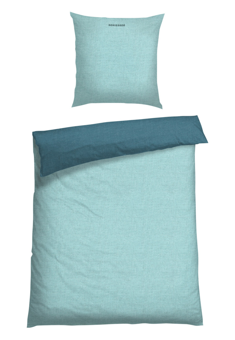 Parure de lit de lit réversible 2 pièces Renforcé, bleu et vert – SCHIESSER  Home | SCHIESSER