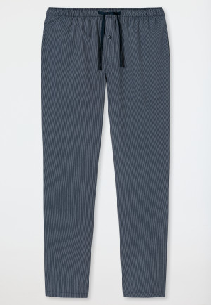 Pantalon en tissu rayé bleu foncé-blanc - Mix & Relax