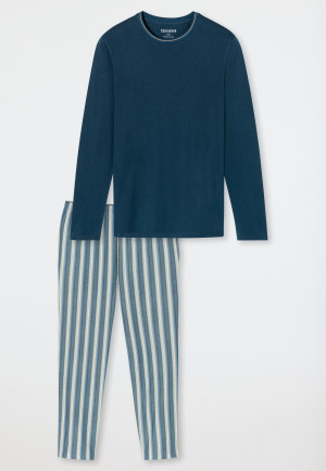 Schlafanzug lang Organic Cotton Streifen admiral - selected! premium