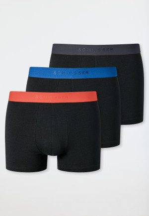 Lot de 3 shorts en coton biologique Bande élastique multicolore - 95/5