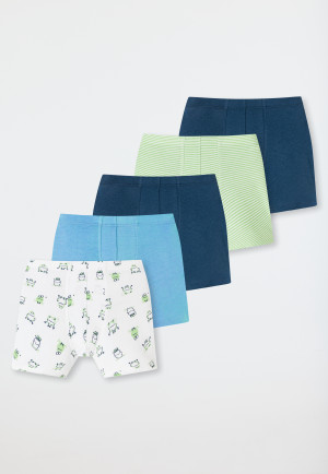 Shorts 5-pack striped frogs multicolored - 95/5