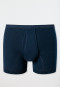 Short underpants with fly fine rib navy - Original Fine Rib