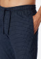 Caleçon long avec ourlets en jersey à carreaux bleu foncé-bleu clair - Mix & Relax Cotton