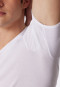T-shirt côtelé blanc manches courtes encolure en V - Original Classics